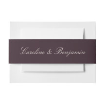 Minimalistisches Skript Elegante Pflaumen-Hochzeit