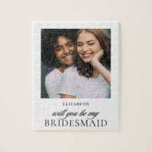 Minimalistisches Skript Foto Bridesmaid Vorschlag