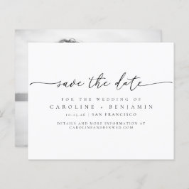 Minimalistisches Skript-Foto Hochzeitdatum