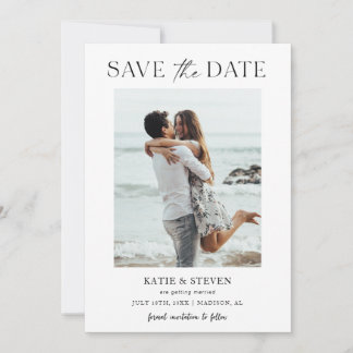 Minimalistisches Skript-Foto Save The Date