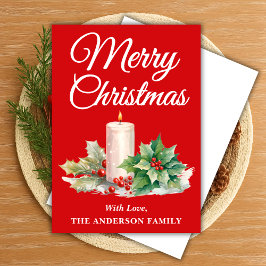 Minimalistisches Skript Frohe Weihnachten Red