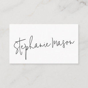 Minimalistisches Skript für Vorlagen Visitenkarte