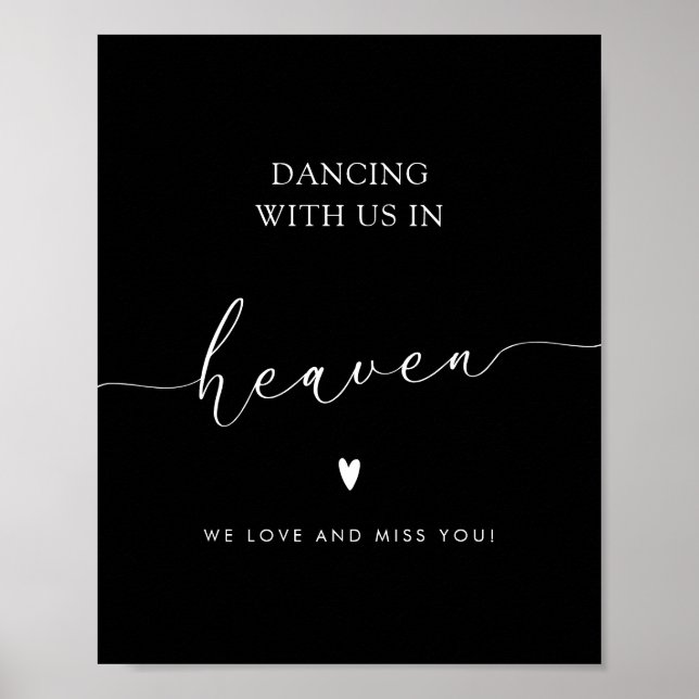 Minimalistisches Skript in Love Memory Wedding Sig Poster (Vorne)