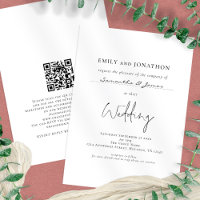 Minimalistisches Skript mit Gast-Namen QR-Code Hoc