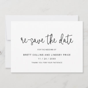 Minimalistisches Skript Modernes Schwarzes Ändern Ankündigung