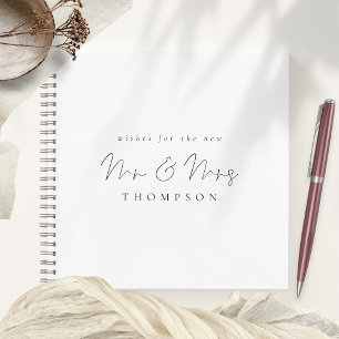 Minimalistisches Skript Mr. Wedding Guest Book Notizbuch