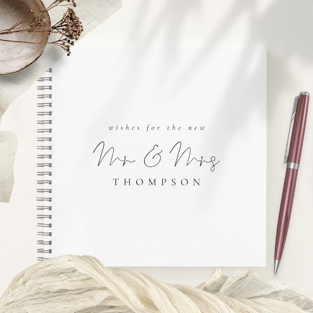 Minimalistisches Skript Mr. Wedding Guest Book Notizbuch (Von Creator hochgeladen)