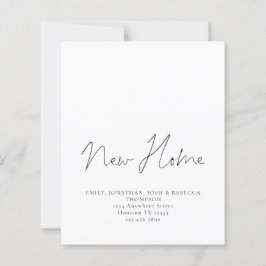 Minimalistisches Skript Neue Zuhause-Adresse