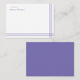 Minimalistisches Skript Periwinkle Doppelgrenze Mitteilungskarte