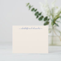 Minimalistisches Skript Personalisierte Paare Ecru