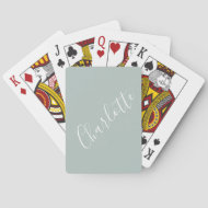 Minimalistisches Skript Personalisierter Name Stau Spielkarten