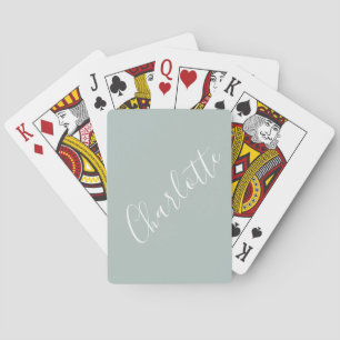 Minimalistisches Skript Personalisierter Name Stau Spielkarten