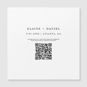 Minimalistisches Skript-QR-Code-Save-The-Date-Magn Magnetkarte