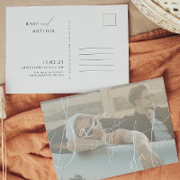 Minimalistisches Skript Save the Date Einladung Po