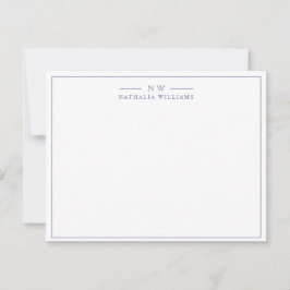 Minimalistisches Skript Sehr Peri mit Border Monog Mitteilungskarte