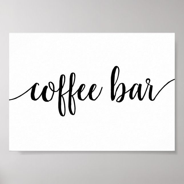 Minimalistisches Skript | Signatur für den Kaffee  Poster (Vorne)