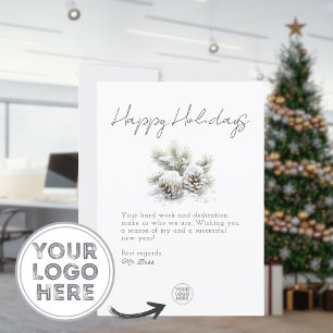 minimalistisches Skript, unternehmerische schneebe Feiertagskarte