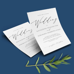 Minimalistisches Skripteinladungs-PAPIER Flyer