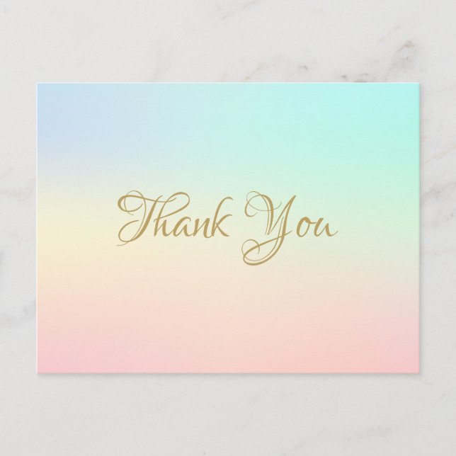 Minimalistisches Skriptgeschäft Vielen Dank Postkarte (Vorderseite)