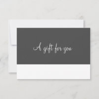 Minimalistisches Skriptgeschenkzertifikat