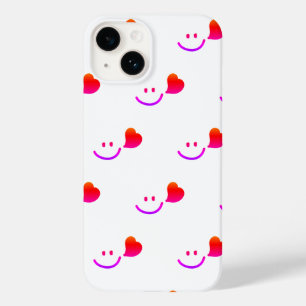 Minimalistisches Smiley-Gesicht iPhone Case - Nied