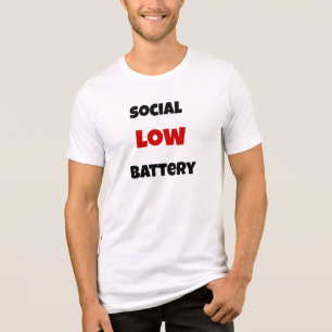 Minimalistisches Social-Battery-T-Shirt  Introvert Tri-Blend Shirt