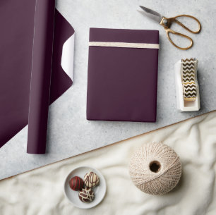 Minimalistisches solides elegantes Dunkelrot Weinp Geschenkpapier