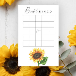 Minimalistisches Sonnenblumenspiel Brautparty
