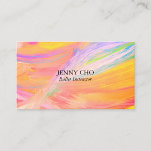 Minimalistisches, sonnengelbes Gemälde mit Textur Visitenkarte