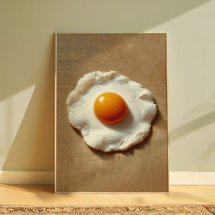 Minimalistisches Spiegelei Poster für die moderne