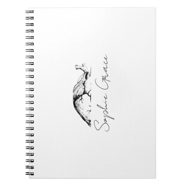 Minimalistisches Spiral-Foto-Notebook | Individuel Notizblock (Vorderseite)