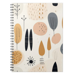 Minimalistisches Spiralheft im Boho-Stil Notizblock