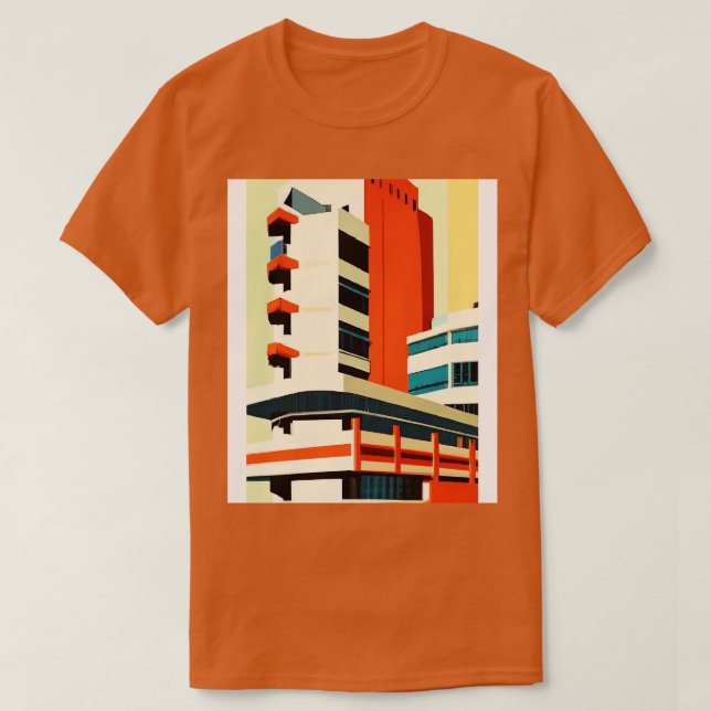 Minimalistisches Stadthaus T-Shirt (Design vorne)