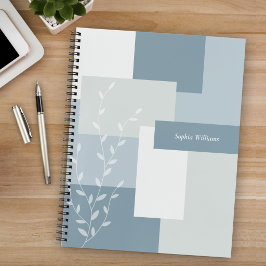Minimalistisches staubblaues botanisches Journal N Notizbuch