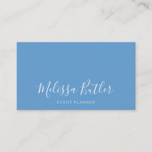 Minimalistisches stilvolles Kalligraphie-Blau Visitenkarte