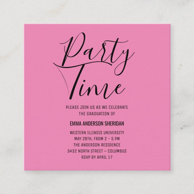 Minimalistisches stylisches Script Black & White G Begleitkarte (Vorderseite)