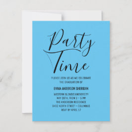 Minimalistisches stylisches Script Black & White G RSVP Karte