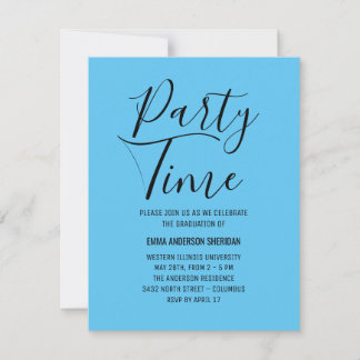 Minimalistisches stylisches Script Black & White G RSVP Karte