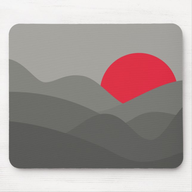 Minimalistisches Sun 5 dunkles Thema Mousepad (Vorne)