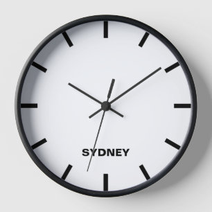 Minimalistisches Sydney Time Zone Newsroom Wall Uhr