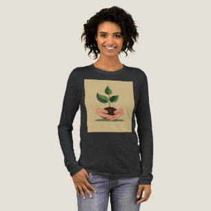 Minimalistisches T-Shirt zum Schutz von Langschlau Tri-Blend Shirt