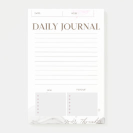 Minimalistisches tägliches Journal Post It Notizen