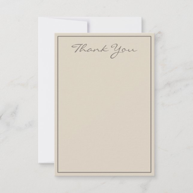 Minimalistisches Tauschskript Vielen Dank Flachkar Dankeskarte (Vorderseite)