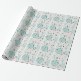 Minimalistisches Teal-Löwenzahnsamen-Geschenkpapie Geschenkpapier