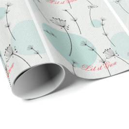 Minimalistisches Teal-Löwenzahnsamen-Geschenkpapie Geschenkpapier
