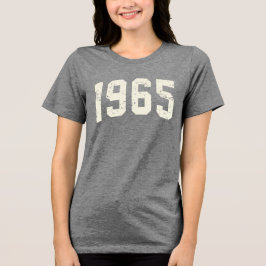 Minimalistisches Tee-Shirt von 1965 | 60. Geburtst Tri-Blend Shirt
