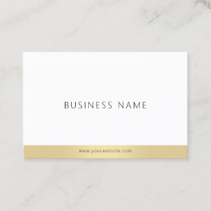 Minimalistisches Template Elegant Gold Weiß Modern Visitenkarte