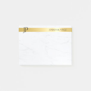 Minimalistisches Template Gold und Marmor elegant Post-it Klebezettel