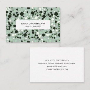 Minimalistisches Terrazzo-Druck Modernes Benutzerd Visitenkarte
