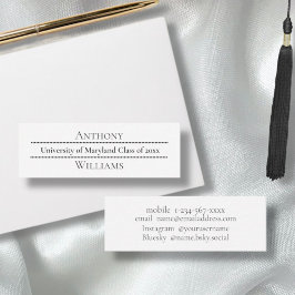 Minimalistisches Textdesign Abschluss Telefonnummerkarte
